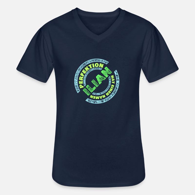 Perfektion Ilian - Männer-T-Shirt mit V-Ausschnitt - Navy