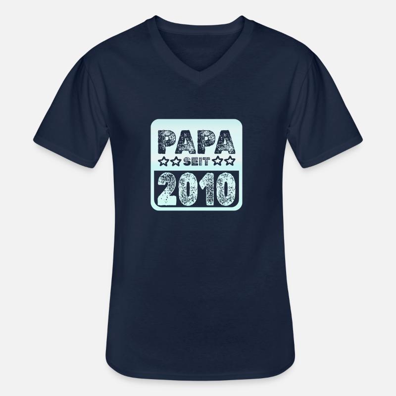 2010 - Männer-T-Shirt mit V-Ausschnitt - Navy