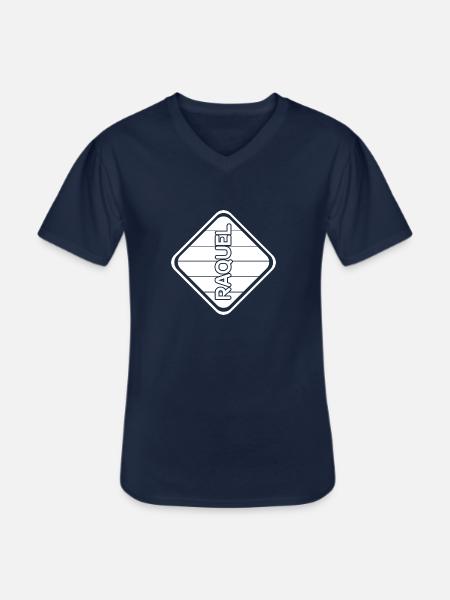 Vorname Raquel - Männer-T-Shirt mit V-Ausschnitt - Navy
