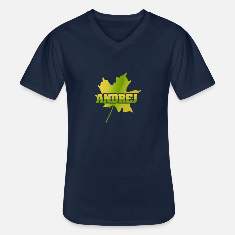 Andrej als Andrej - Männer-T-Shirt mit V-Ausschnitt - Navy