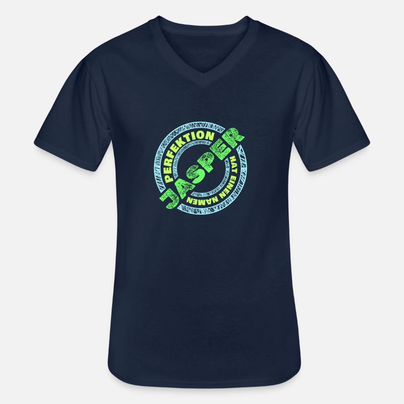 Jasper als Jasper - Männer-T-Shirt mit V-Ausschnitt - Navy