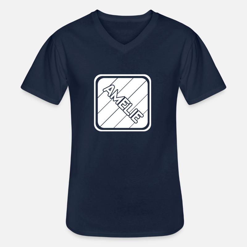 Amelie als Mädchenname - Männer-T-Shirt mit V-Ausschnitt - Navy