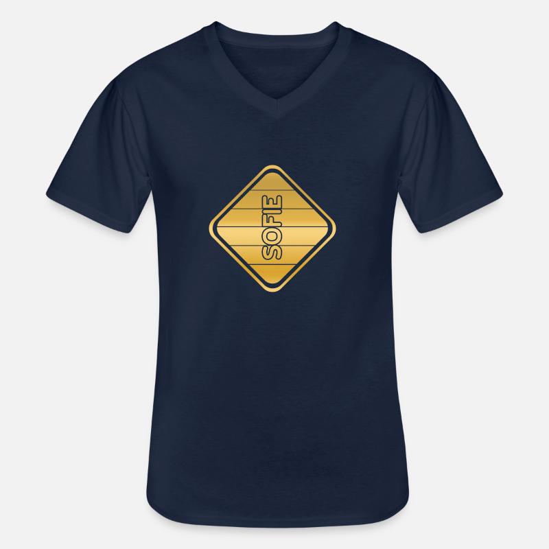 Vorname Sofie - Männer-T-Shirt mit V-Ausschnitt - Navy