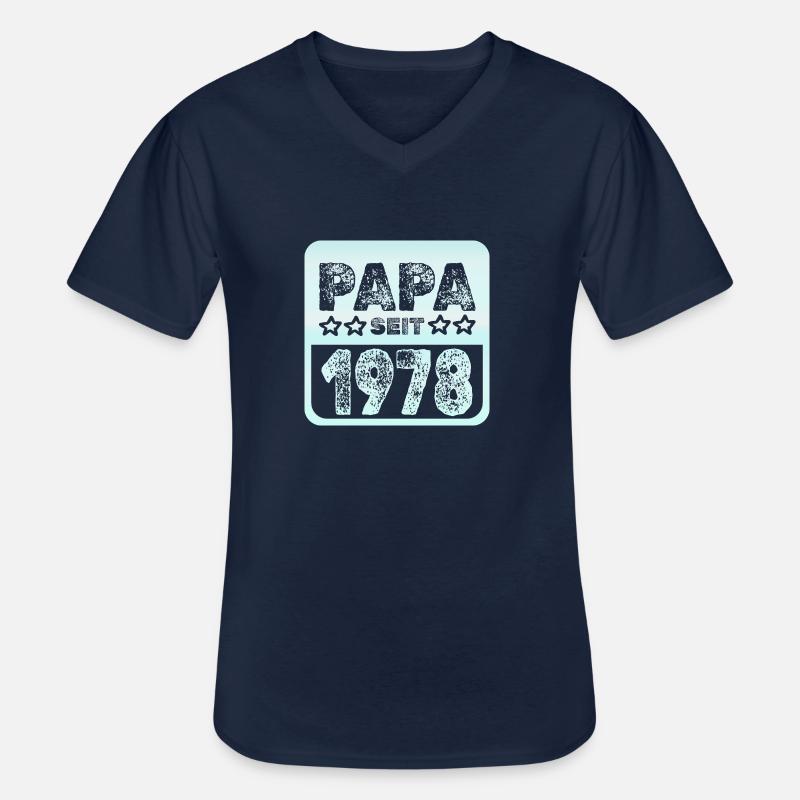 seit 1978 - Männer-T-Shirt mit V-Ausschnitt - Navy