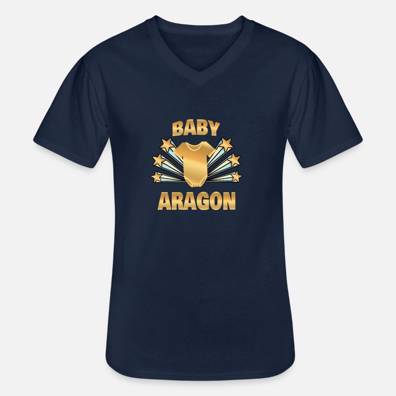 Geburt Aragon - Männer-T-Shirt mit V-Ausschnitt - Navy