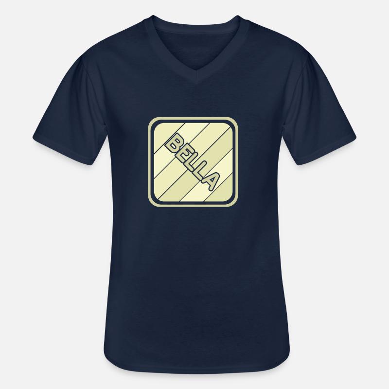 Mädchenname Bella - Männer-T-Shirt mit V-Ausschnitt - Navy