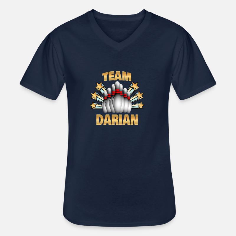 Darian als Bowling - Männer-T-Shirt mit V-Ausschnitt - Navy