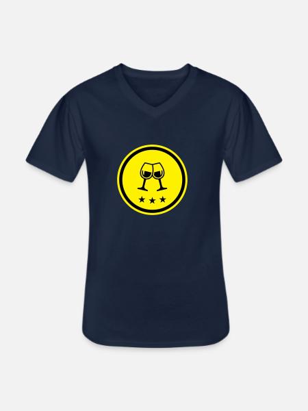 Wein Gläser - Männer-T-Shirt mit V-Ausschnitt - Navy