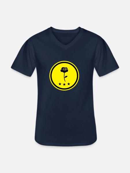 Rose Symbol - Men's V-Neck T-Shirt - navy