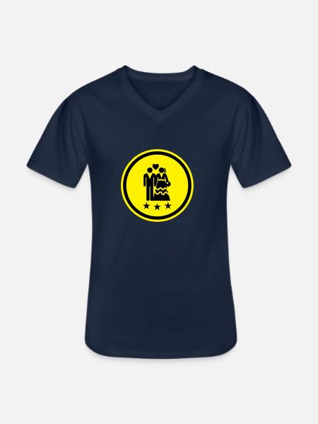 Paar Hochzeit Brautpaar - Männer-T-Shirt mit V-Ausschnitt - Navy