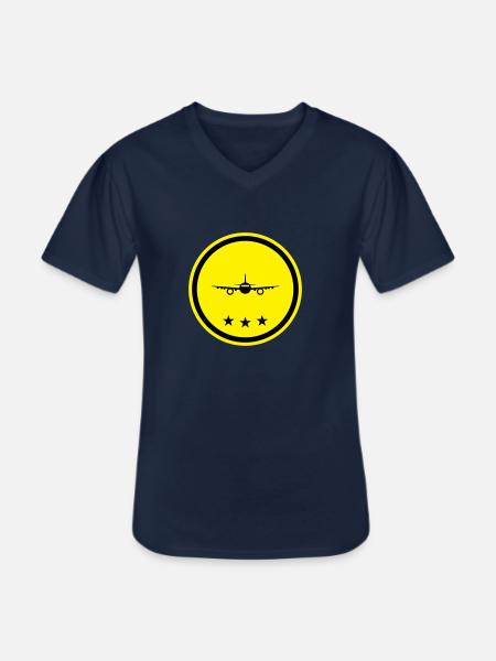Airplane Symbol - Men's V-Neck T-Shirt - navy