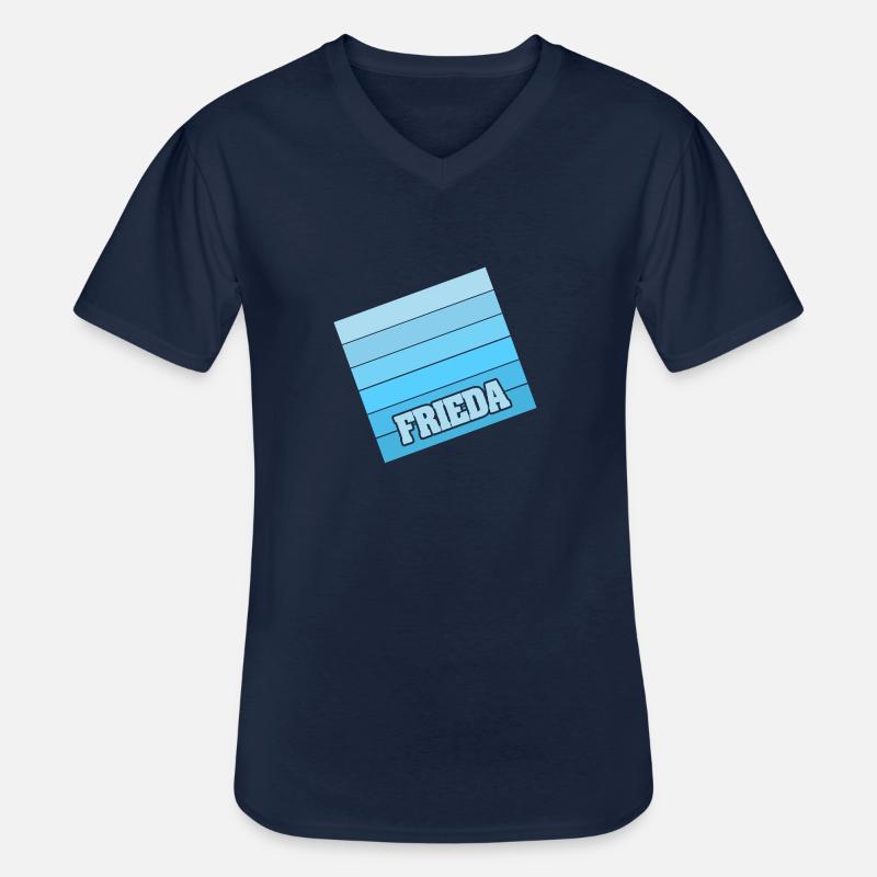 Frauenname Frieda - Männer-T-Shirt mit V-Ausschnitt - Navy