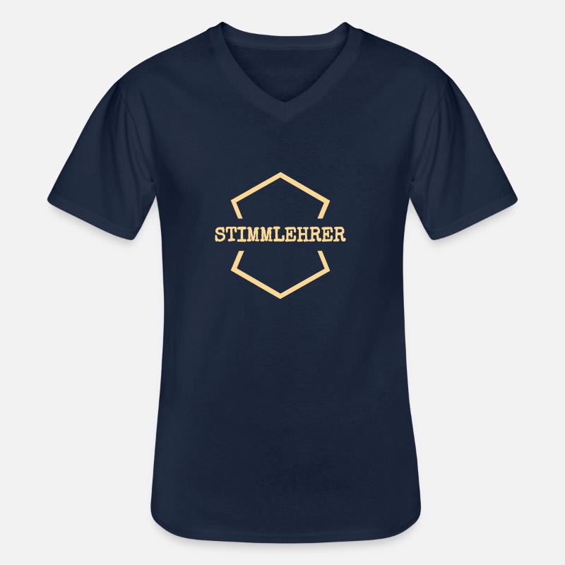 Stimmlehrer als Arbeit - Männer-T-Shirt mit V-Ausschnitt - Navy