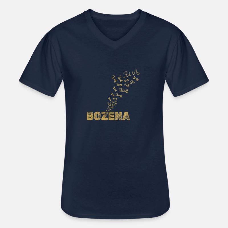 Bozena als Boot - Männer-T-Shirt mit V-Ausschnitt - Navy