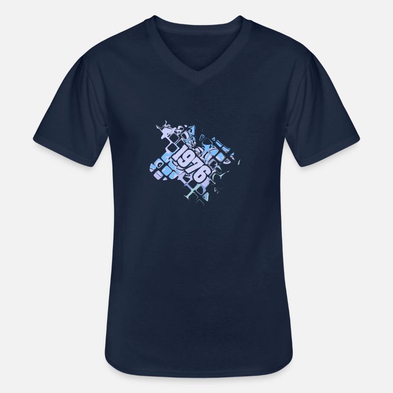 Nerd 1976 - Männer-T-Shirt mit V-Ausschnitt - Navy