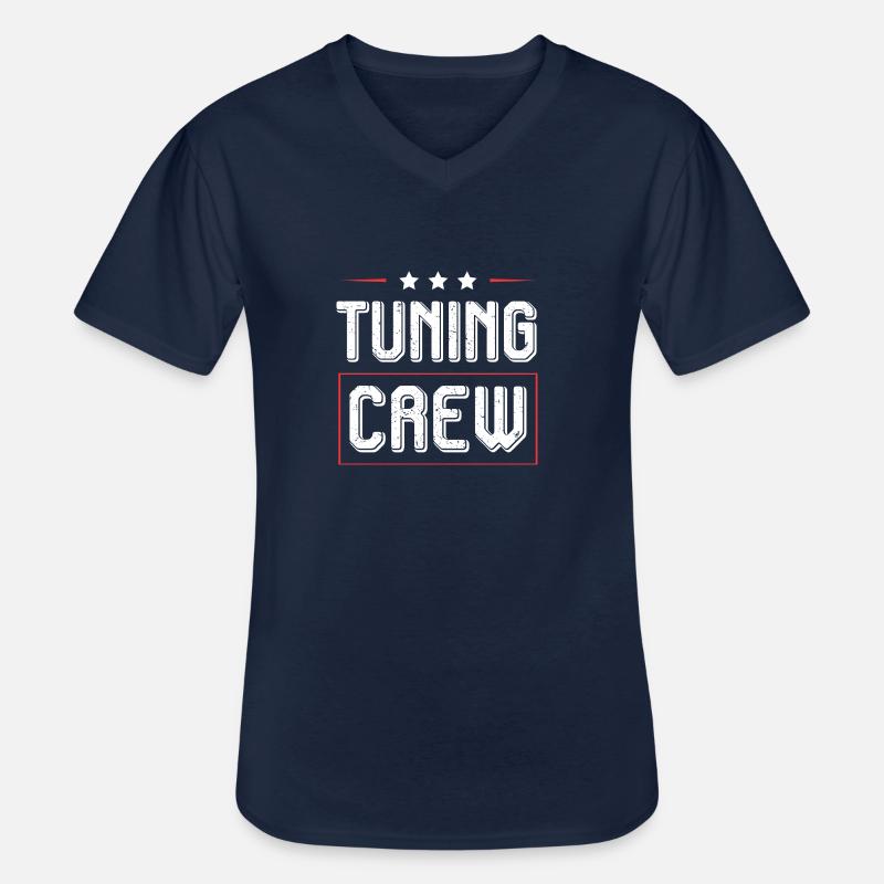 Tuning Crew - Männer-T-Shirt mit V-Ausschnitt - Navy
