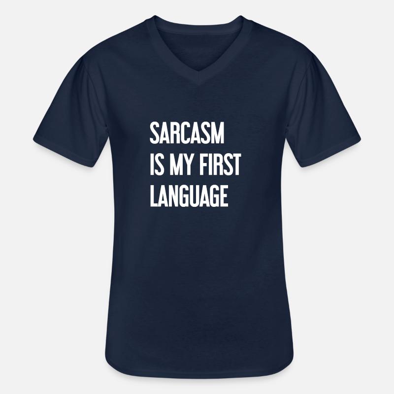 Sarkasmus-Profi - Männer-T-Shirt mit V-Ausschnitt - Navy