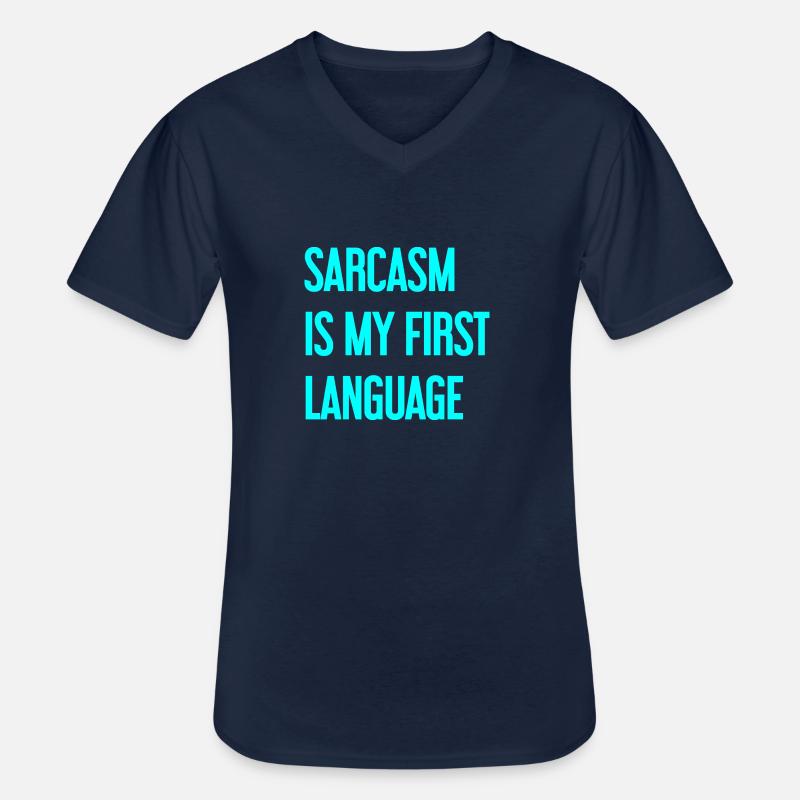 Sarkasmus-Profi - Männer-T-Shirt mit V-Ausschnitt - Navy