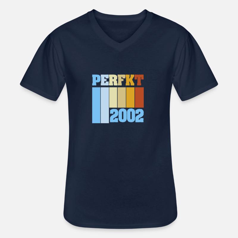 Einzigartig 2002 - Männer-T-Shirt mit V-Ausschnitt - Navy