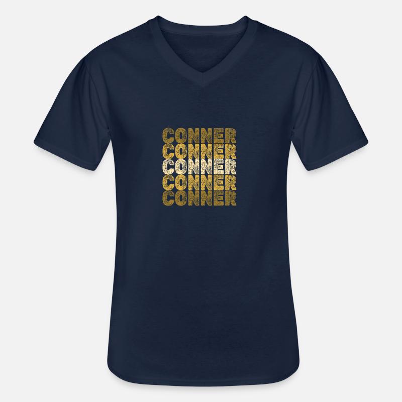 Conner - Männer-T-Shirt mit V-Ausschnitt - Navy