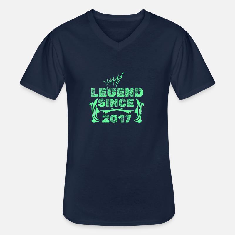 2017 - Männer-T-Shirt mit V-Ausschnitt - Navy