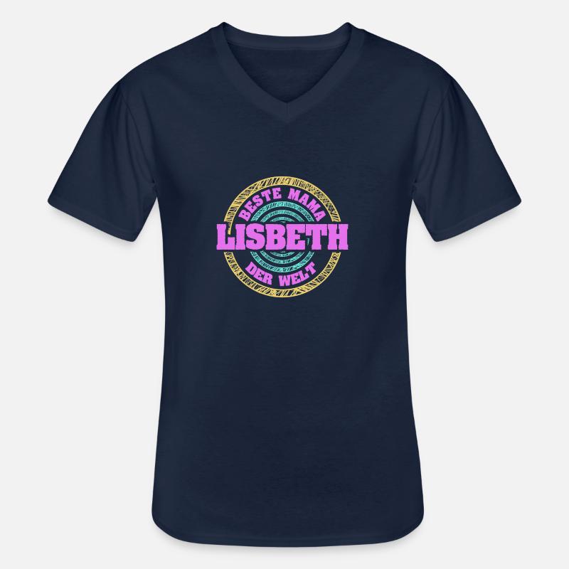 Lisbeth als Mutter - Männer-T-Shirt mit V-Ausschnitt - Navy