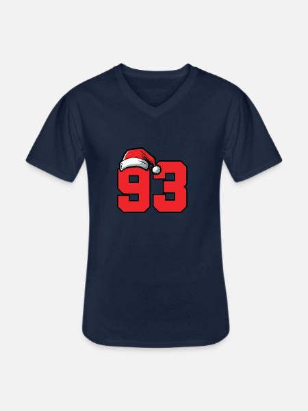 93 Number Christmas - Men's V-Neck T-Shirt - navy
