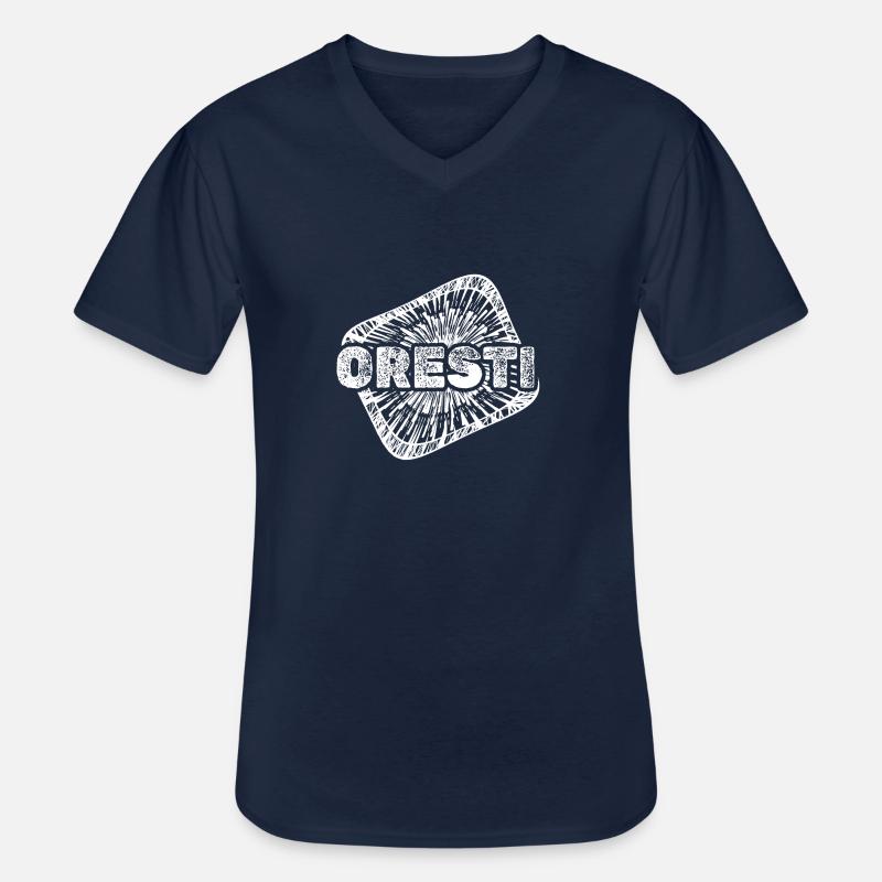 Geburt Oresti - Männer-T-Shirt mit V-Ausschnitt - Navy
