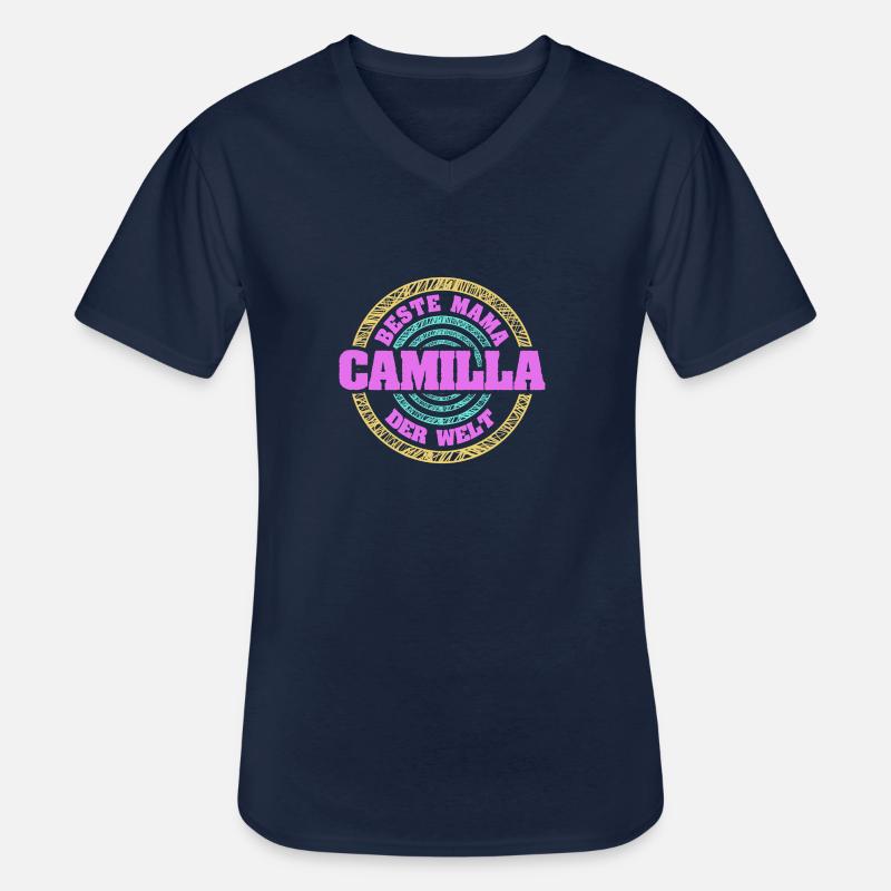 Mutter Camilla - Männer-T-Shirt mit V-Ausschnitt - Navy
