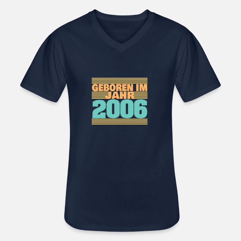 2006 2006 - Männer-T-Shirt mit V-Ausschnitt - Navy