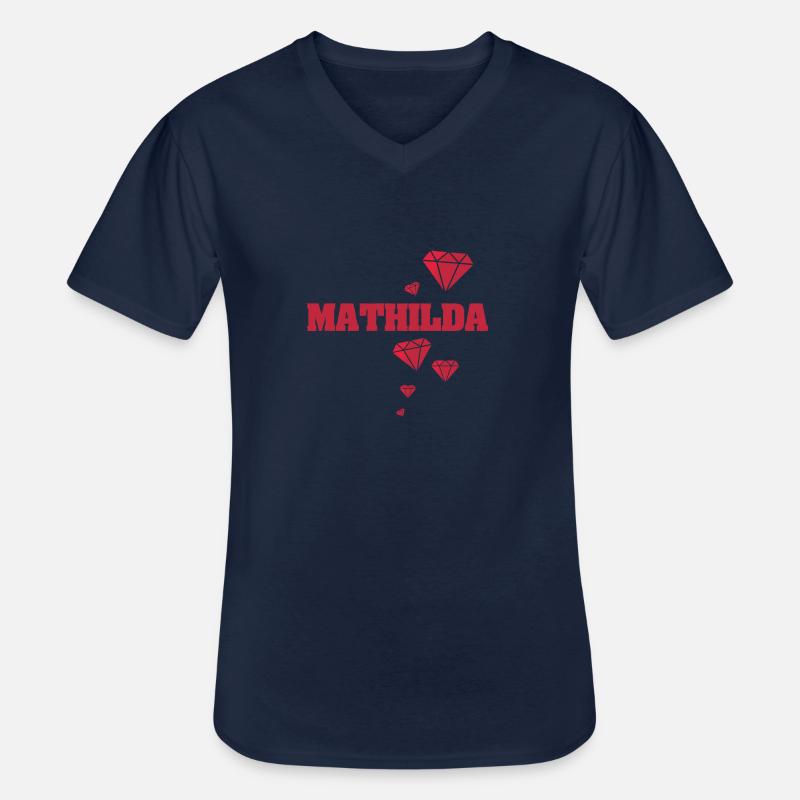 Geschenkidee Mathilda - Männer-T-Shirt mit V-Ausschnitt - Navy