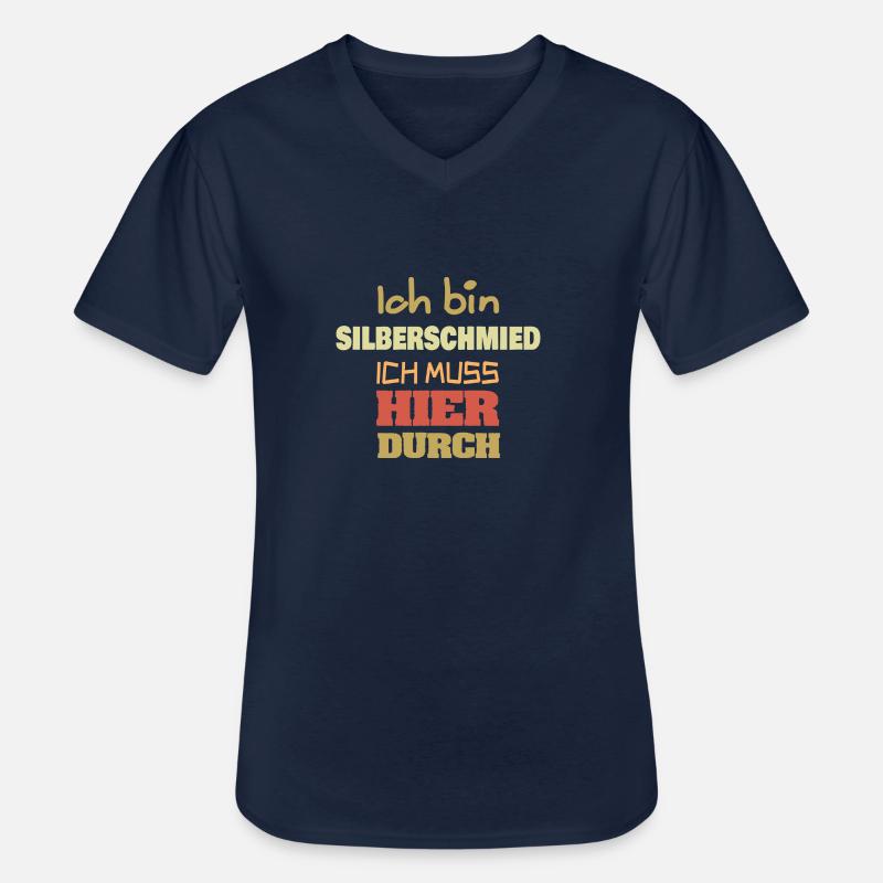 Beruf Silberschmied - Männer-T-Shirt mit V-Ausschnitt - Navy