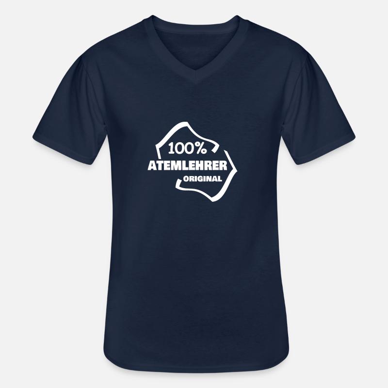 Beruf Atemlehrer - Männer-T-Shirt mit V-Ausschnitt - Navy