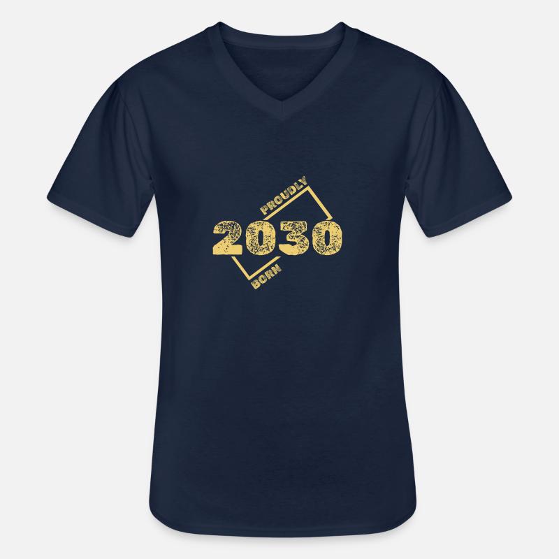 2030 2030 - Männer-T-Shirt mit V-Ausschnitt - Navy