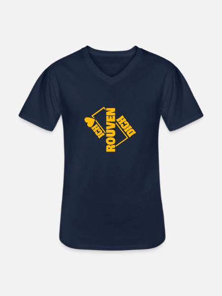 Geschenk für Rouven - Männer-T-Shirt mit V-Ausschnitt - Navy