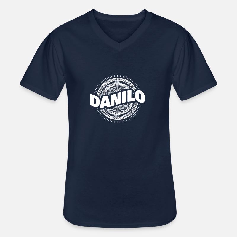Danilo - Männer-T-Shirt mit V-Ausschnitt - Navy