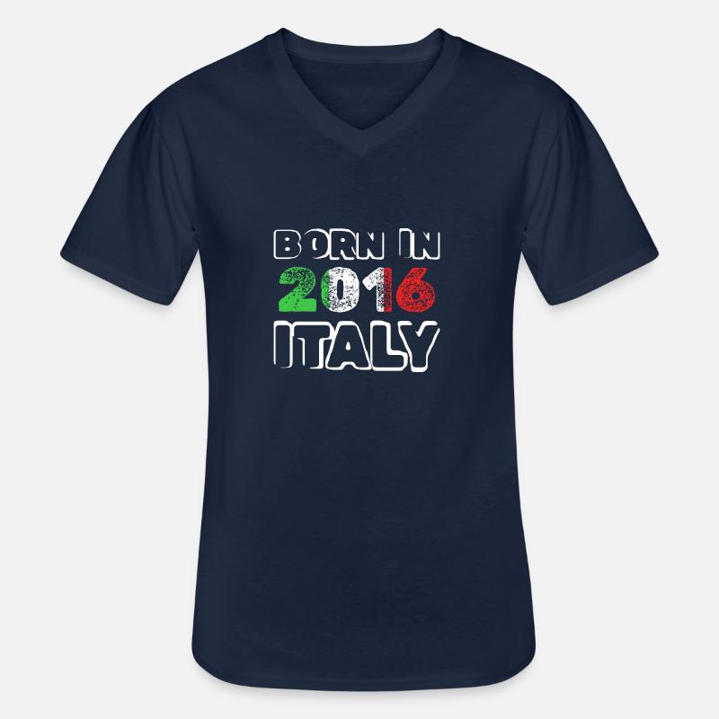 2016 - Männer-T-Shirt mit V-Ausschnitt - Navy