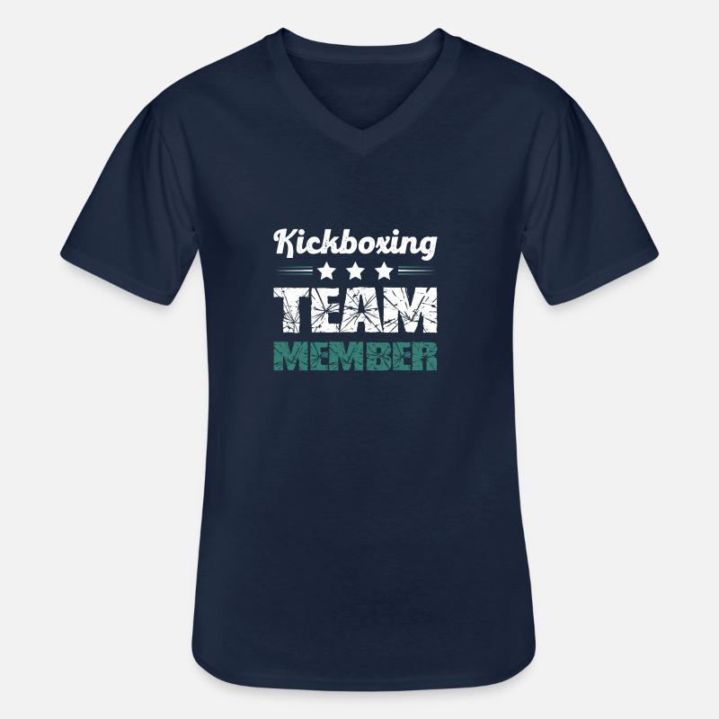 Kickboxing Team - Männer-T-Shirt mit V-Ausschnitt - Navy