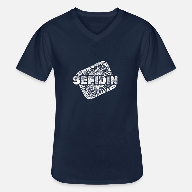 Geburt Sefidin - Männer-T-Shirt mit V-Ausschnitt - Navy