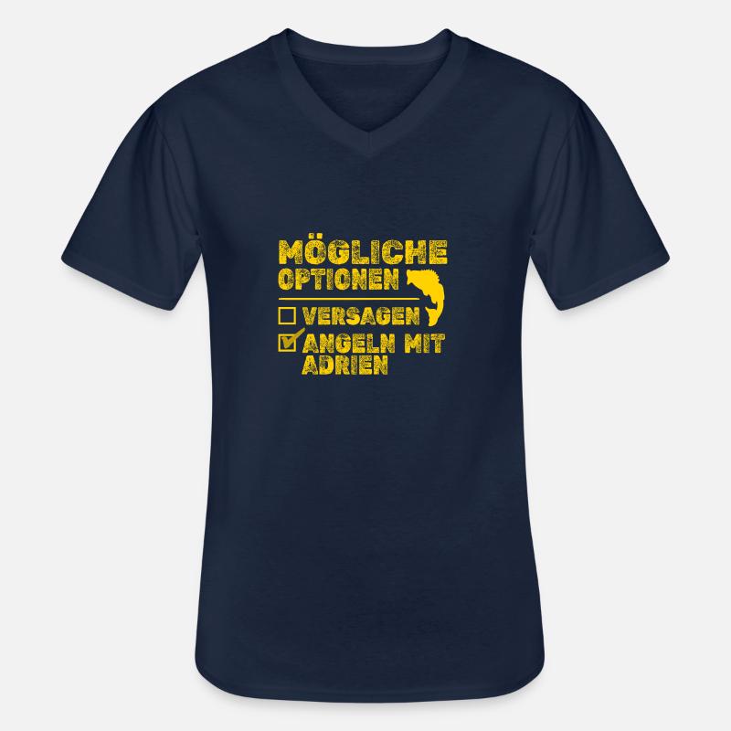 Adrien als Adrien - Männer-T-Shirt mit V-Ausschnitt - Navy