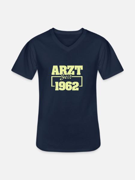 1962 - Männer-T-Shirt mit V-Ausschnitt - Navy