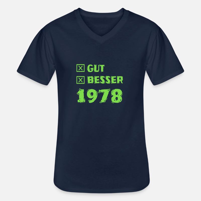 Besser 1978 - Männer-T-Shirt mit V-Ausschnitt - Navy