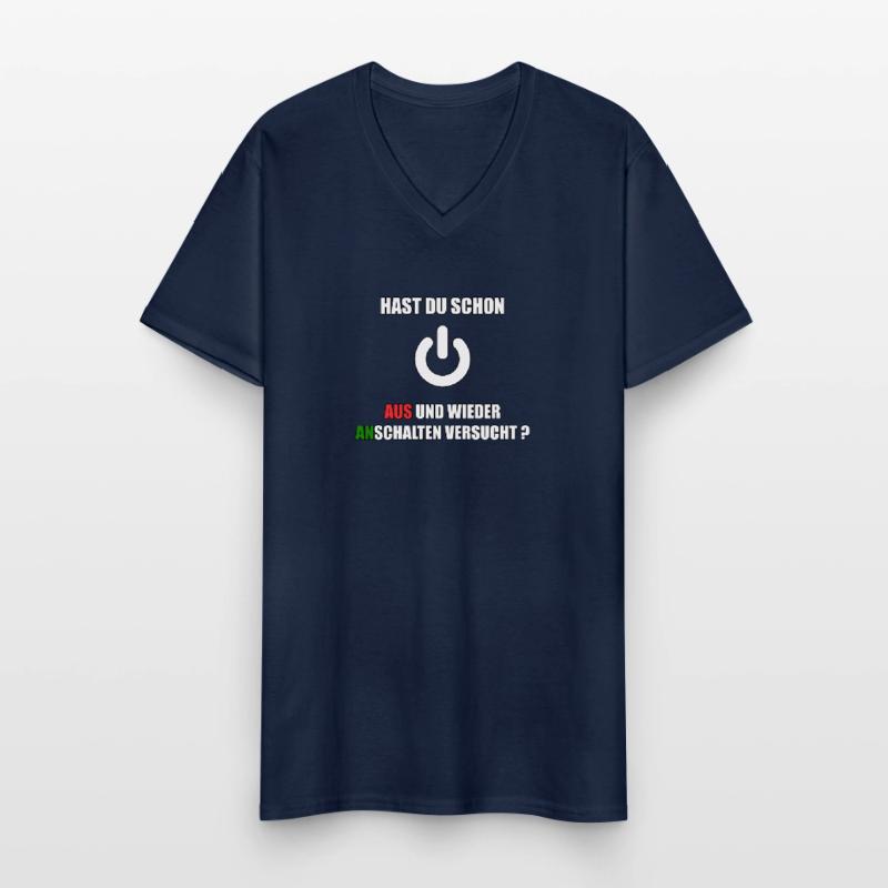 Drôle d’étudiant en informatique Coder Programmeur T-shirt col V Homme
