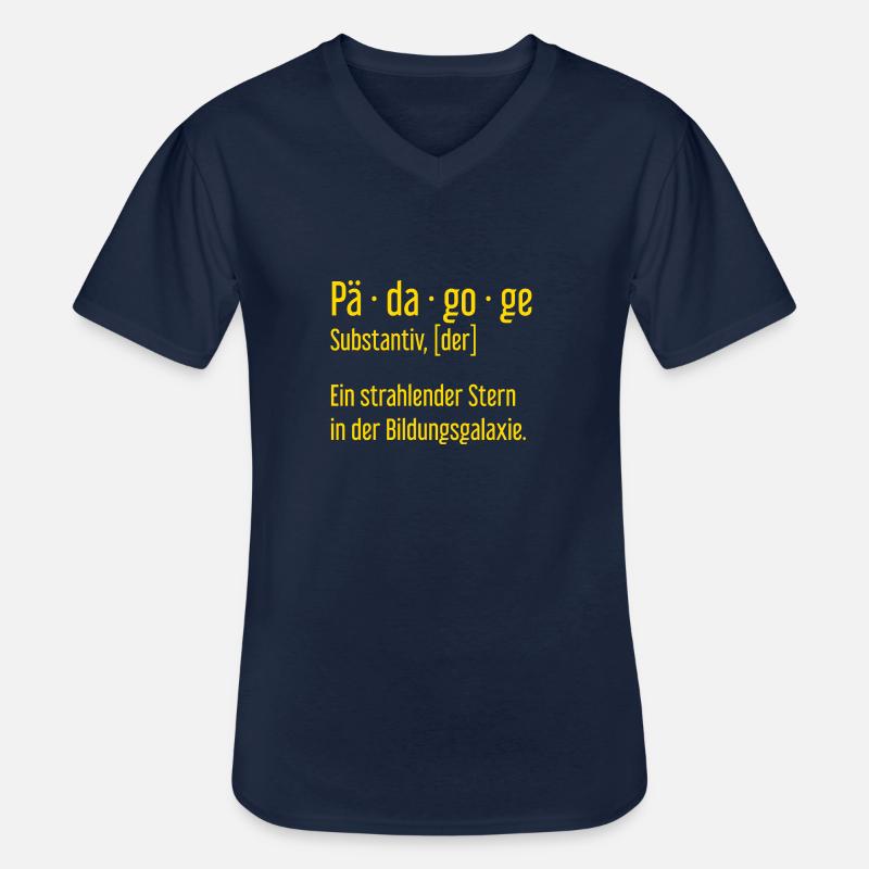 Pädagoge Pädagogen Schule Lehrer Unterricht - Männer-T-Shirt mit V-Ausschnitt - Navy