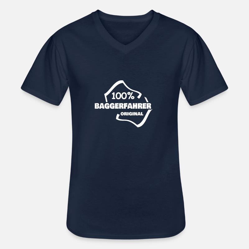Beruf Baggerfahrer - Männer-T-Shirt mit V-Ausschnitt - Navy