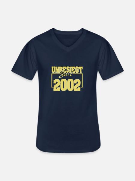 seit 2002 - Männer-T-Shirt mit V-Ausschnitt - Navy