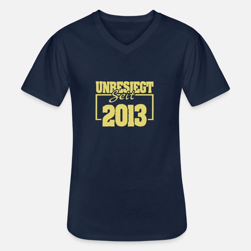 Witzig 2013 - Männer-T-Shirt mit V-Ausschnitt - Navy