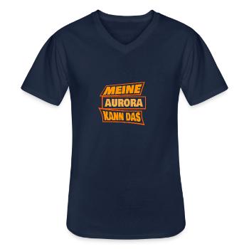 Aurora Aurora - Männer-T-Shirt mit V-Ausschnitt - Navy - Vorne - AI Model Male 178 dark (178cm)
