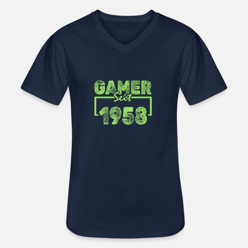 Nerd 1958 - Männer-T-Shirt mit V-Ausschnitt - Navy