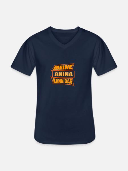 Anina - Men's V-Neck T-Shirt - navy